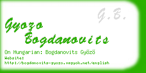gyozo bogdanovits business card